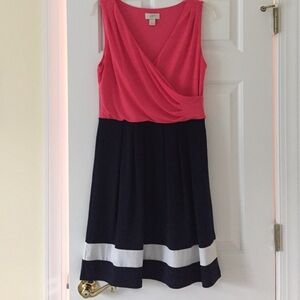 Pink and Navy Ann Taylor LOFT dress